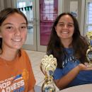 Sisters and winners: Ava, left, and Kailyn Ostiquy, right.