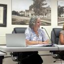 Superintendent Amy Hartley-Matteson reports to the School Committee. Photo by Christian Uva