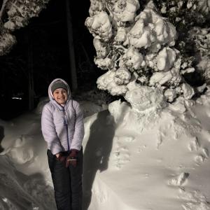 Jaidyn Mendes, 9-years-old, happy to be outside. Photo source: Erin Silvia