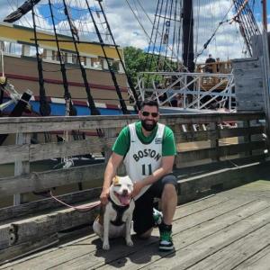 Johnny Santoro and Estia. Photo source: Gofundme