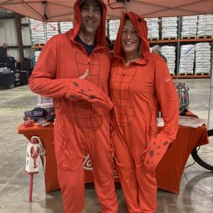 Mark Susko, left, and Jenny Norton dressed up as lobsters for Chowdah Fest on Saturday, March 14. Photos by Michael Patrick Welch.