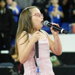 Kelsey Gropmen belts her heart out at UMass Lowell. Photos by Brandy Muz