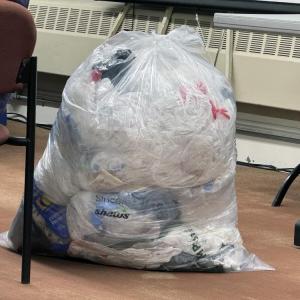 Plastic bags collected by the Wareham Recycling Center. File photos