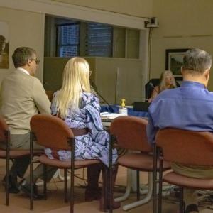 Dan Sylvestre, Sara Russo and Scott Paladino at the Thursday, April 2 meeting. Photo by Brandy Muz