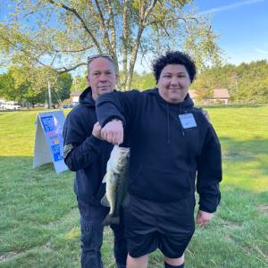 John and Kaidyn Murphy with a good catch.