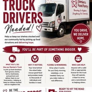 Damien's Pantry Truck Drivers Needed
