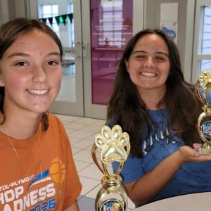 Sisters and winners: Ava, left, and Kailyn Ostiquy, right.