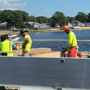 The bridge repair work on Route 6 is set to fully resume following a pause in July. Photos by Tanvi Kulkarni